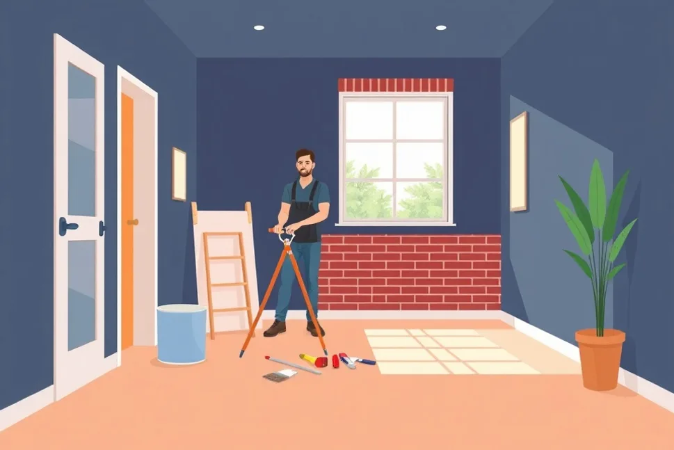 Intérieur rénové après travaux de peinture à Hayange